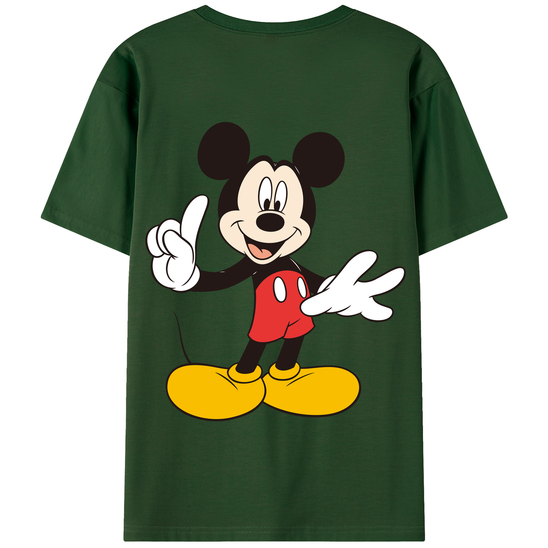 （画像用） ミッキーマウス Mickey Mouse 綿100％半袖Tシャツ（背面プリント）
